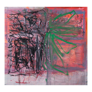 Contemporary Abstract Oil on Canvas "Fiasco" by Karl Bielik