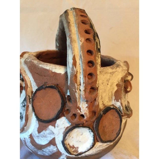 Pablo Picasso Picasso Style Oceanic Sepik Painted Pottery Vessel For Sale - Image 4 of 5