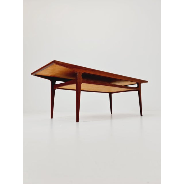 Wood Danish Teak Coffee Table by Johannes Andersen, 1960s For Sale - Image 7 of 11