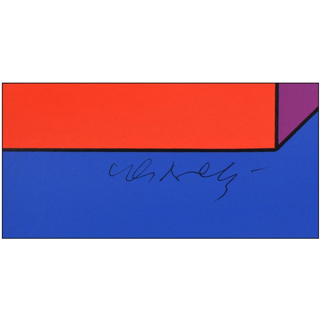 Victor Vasarely Late 20th Century Xico 4 Geometric Abstract Blue Silkscreen Victor Vasarely For Sale - Image 4 of 5
