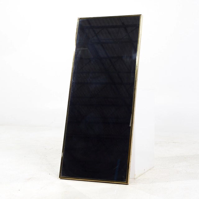 1960s Extra Large Vintage 48" MCM Paul McCobb Brass Mirror For Sale - Image 5 of 6