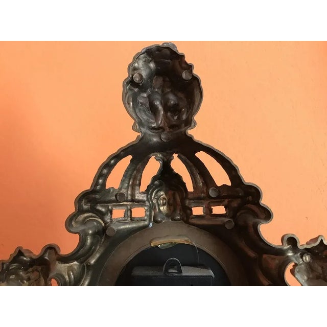 Metal Metal Fireplace Wall Clock, 1970s For Sale - Image 7 of 10