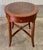 Wood Bombay Company Mahogany Round Accent Table With Flip Out Drawers For Sale - Image 7 of 8