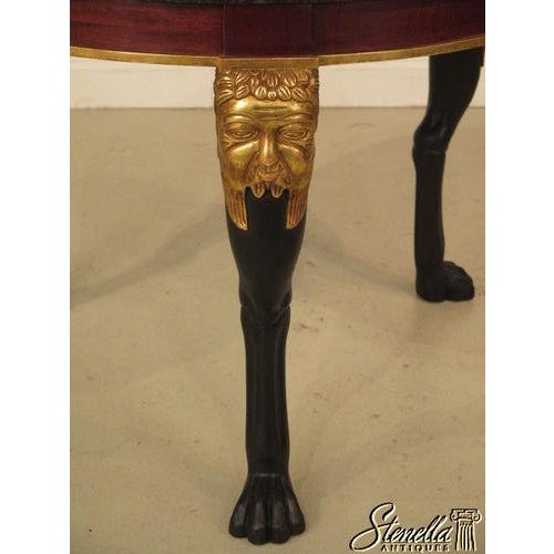 Round Marble Top Regency Style Custom Made Center Table For Sale - Image 4 of 9