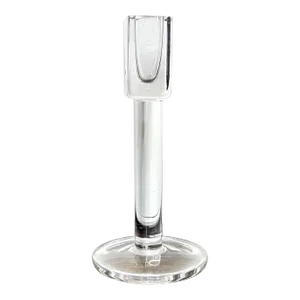 Mid 20th Century Mid-Century Modern Clear Candlestick With Square Holder