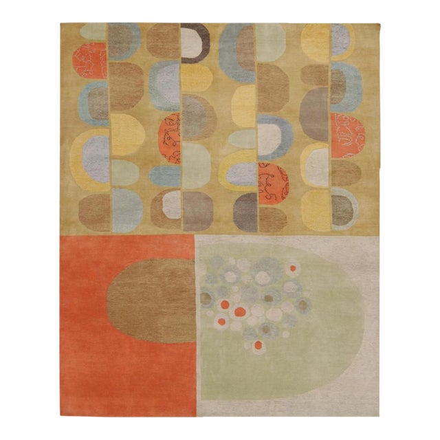 Rug & Kilim X Jenn Ski Mid-Century Modern Style Rug With Polychromatic Patterns For Sale