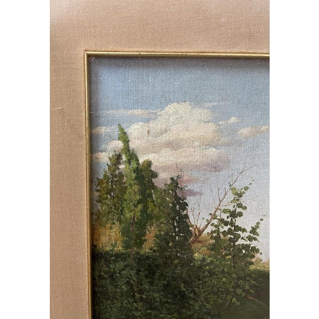 Ugo Gheduzzi, Italian Landscape, 1910s, Oil on Cardboard For Sale - Image 5 of 7