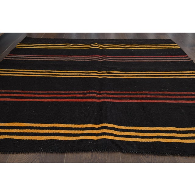 Textile Vintage Turkish Oushak Handmade Wool Cotton Brown Area Rug For Sale - Image 7 of 12