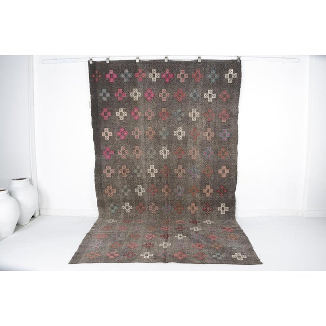 Turkish Wool Kilim Rug, 1960s For Sale - Image 9 of 9