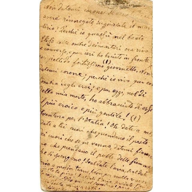 Portrait and Patriotic Epitaph written by Garibaldi is a CDV albumen print, datable around 1870 circa. The portrait...