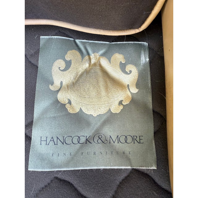 Tan Hancock & Moore Leather Swivel Reclining Club Chair For Sale - Image 8 of 9