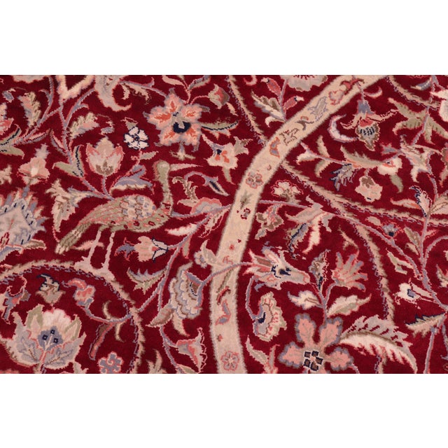 Art Nouveau 1990's Pak-Persian Red/Red Wool Rug - 9'0'' X 12'9'' For Sale - Image 4 of 9