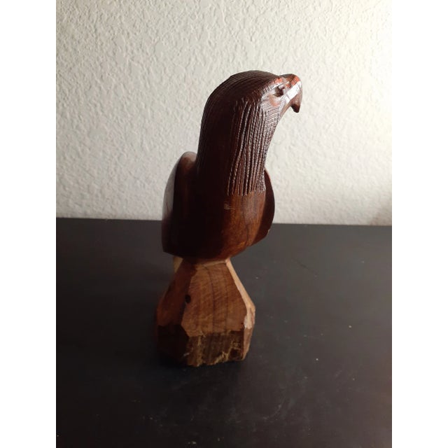 1980s 1980s Handcarved Ironwood Eagle Sculpture For Sale - Image 5 of 5