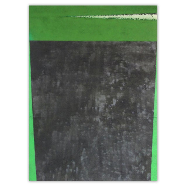 Contemporary Abstract Mixed Media on Paper Painting "Vers Le Flou - 01" by Guillaume Moschini For Sale - Image 4 of 4