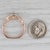Rose 0.43ctw Round Diamond Halo Engagement Ring 14k Rose Gold Size 6.5 Vintage For Sale - Image 8 of 9