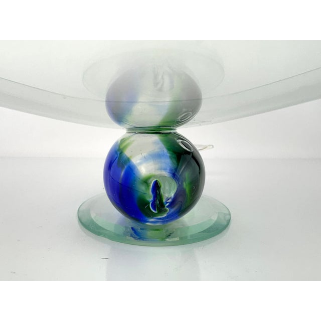 Vintage Italian Murano Style Art Glass Fish Pedestal Centerpiece For Sale - Image 10 of 13