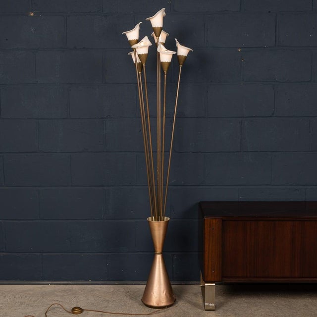 Vintage Italian Calla Floor Lamp by Angelo Lelli for Arredoluce, 1960 For Sale - Image 6 of 18