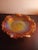 Vintage Indiana Iridescent Marigold Carnival Glass Crimped Platter For Sale In Dallas - Image 6 of 8