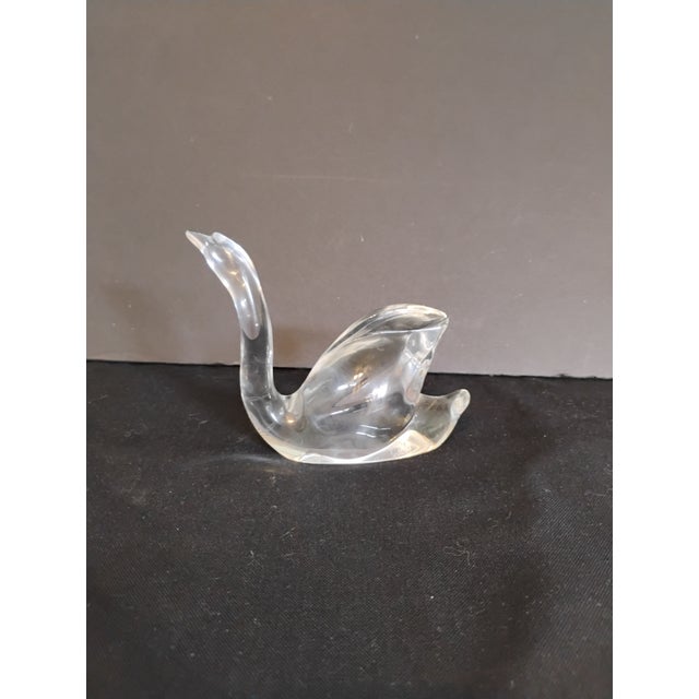 1980s 1980s Baccarat Crystal Swan Figurine For Sale - Image 5 of 6