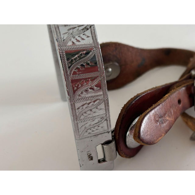 1940s Vintage Kelly Bros. Western Cowboy Spurs, a Pair For Sale - Image 4 of 8
