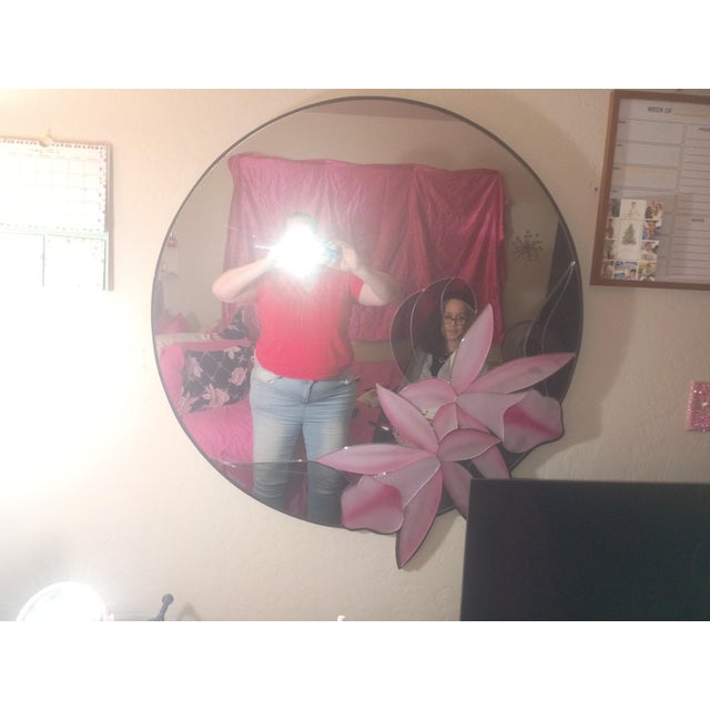 I purchased this mirror at an estate sale and fell in love with this piece...I love pink. I then found out I have to move...