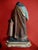 Large Religious Statue of Saint Joseph and the Baby Jesus in Polychrome Terracotta and Gilded Wood, in Good conditions....