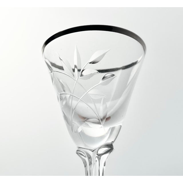 Glass 1950s Fostoria “Bridal Belle” Set of 12 Cordial Liquor Sipper Glasses For Sale - Image 7 of 7