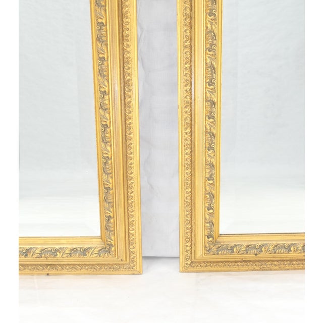 Pair of 35x43 Rectangle gold Gilt Frames Wall Mirrors Mint For Sale - Image 10 of 15
