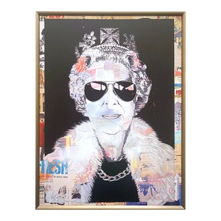 Mr. Brainwash " Queen Aviator " Authentic Lithograph Print Framed Pop Art Poster For Sale