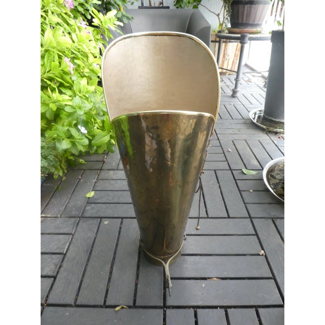 Vintage English Brass Boot Umbrella Stand For Sale In Miami - Image 6 of 10