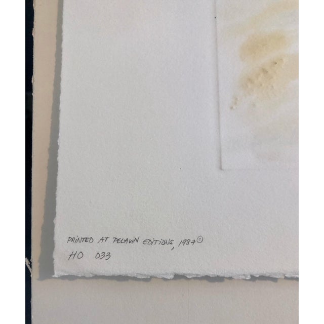 Paint Helen Oji, Umbrella, Monotype with Hand Painting, Glitter, Asian American Art, Woman Artist, 1987 For Sale - Image 7 of 12