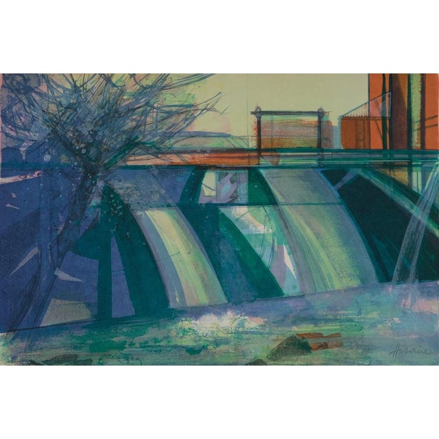 Camille HILAIRE (1916-2004) The Dam, 1975 Original color lithograph Signed in pencil On Japanese paper, 60 x 40 cm...