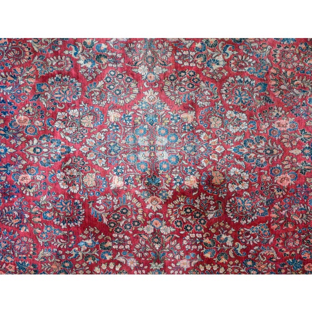 Shabby Chic Early 20th Century Sarouk Rug For Sale - Image 3 of 13