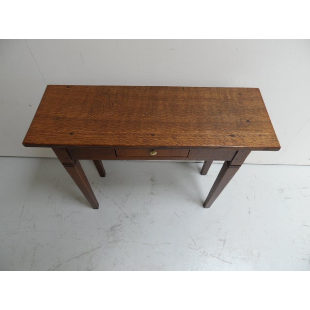 Wood Antique Oak Side Table, 1890s For Sale - Image 7 of 12
