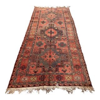 Antique Caucasian Kuba Soumak Medallion Rug - 11'3" X 6'3" For Sale