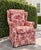 Custom English Wingback Chair in Red Toile by Brunschwig & Fils For Sale - Image 13 of 18