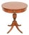Baker Furniture Style Georgian Carved Walnut Pedestal Drum Side Table or Tea Table, Circa 1960s For Sale