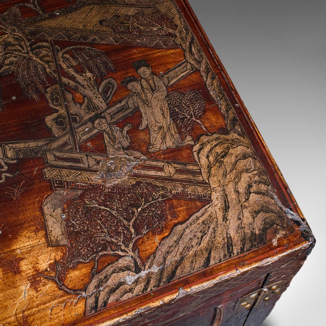 Antique Campaign Cabinet on Stand, Oriental, Chinoiserie, Cupboard, Victorian For Sale - Image 9 of 12