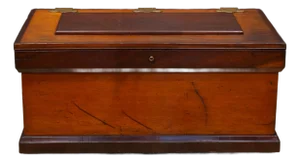 19th C. Mahogany and Bronze Blanket Chest Trunk c.1850