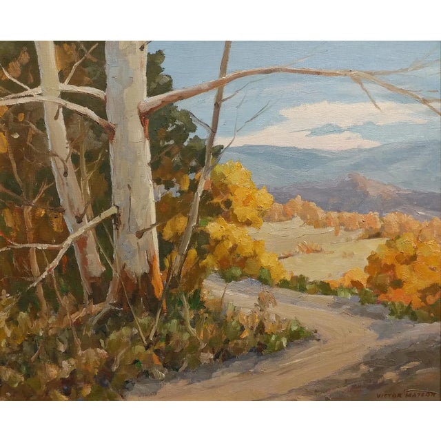 Rustic Victor Matson "Sycamore Trees" California Plein Air Landscape Oil Painting For Sale - Image 3 of 10