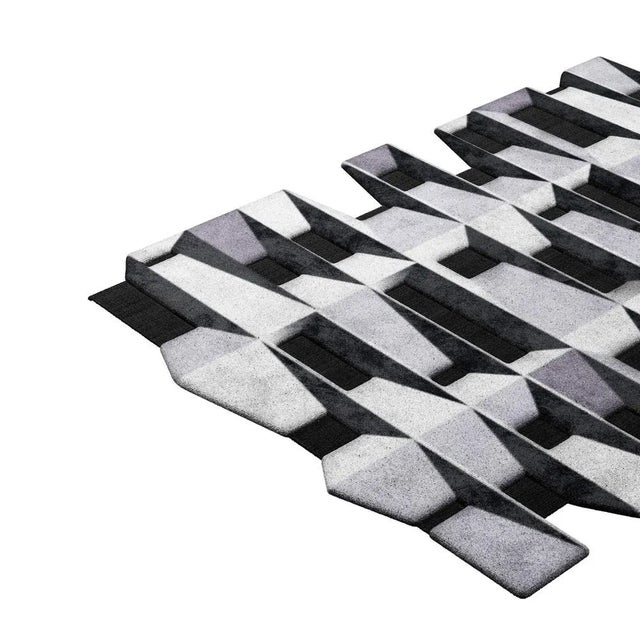Contemporary Tapis Shaped #11 Modern Eclectic Rug by TAPIS Studio, 2010s For Sale - Image 3 of 4