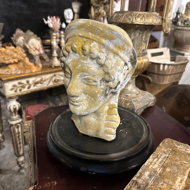 1930s Neo Classical Hand-Crafted Terracotta Sicilian Bust of Apollo For Sale - Image 10 of 12