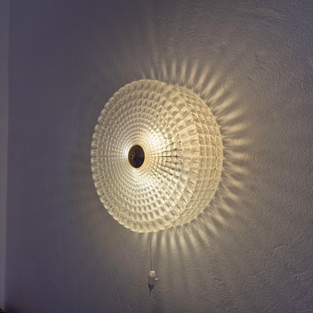 Large Mid-Century Acrylic Flush Mount, Germany, 1970s For Sale - Image 9 of 12