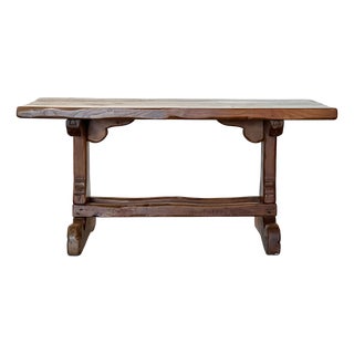 Rustic Oak Table, 1970s For Sale