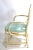 Mid-Century Modern Willow & Reed Rattan Bamboo Armchairs in Brunschwig & Fils Upholstery - a Pair For Sale In West Palm - Image 6 of 7