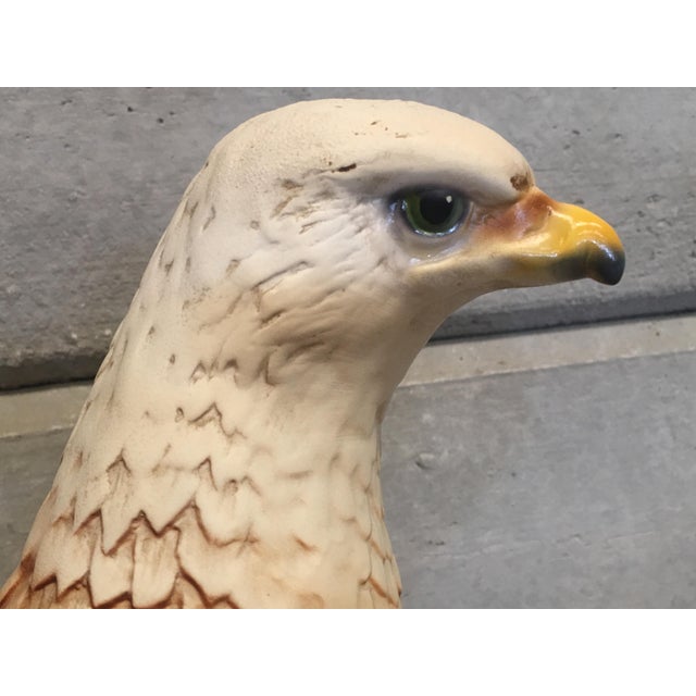 Ceramic 20th Century Large Italian Glazed Terra Cotta Eagle For Sale - Image 7 of 12