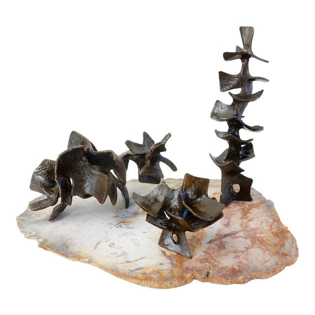 1950s Abstract Bronze Sculpture - Set of 4 For Sale