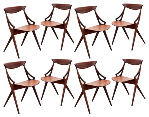 Model 71 Dining Chairs by Arne Hovmand Olsen for Mogens Kold, 1960s, Set of 4