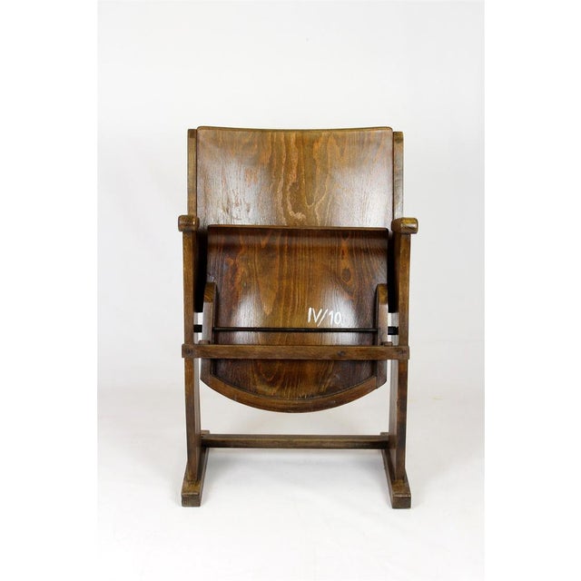 Vintage cinema armchair produced by TON, dating to the 1940s–1950s, Czech origin. Preserved in good original condition,...