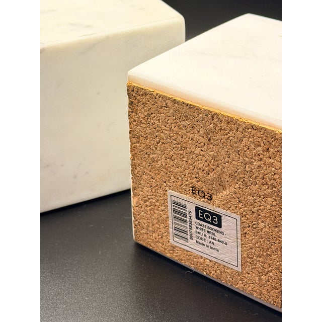 Beautiful pair of solid marble cube bookends from EQ3’s Coast Collection. Each bookend is crafted from natural marble with...